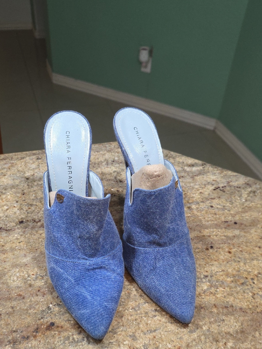 Chiara Ferragni Denim Clogs Size EU39/ US 7.5-8